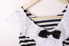 時尚單品聚焦 日韓版黑白條紋蝴蝶結牛仔收腰連衣裙的商業價值與批發機遇